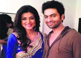 Make-up artist Ravideep with actor Sushmita Sen