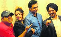 The starcast of Patiala Dreams in Ludhiana. A Tribune photograph