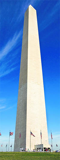The Washington monument