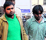 The accused in police custody at Sector 11, Chandigarh, on Sunday