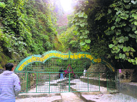 The Saraswati Udgam Sthal at Aadi Badri.