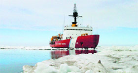 US heavy ice-cutter Polar Star in the Arctic.