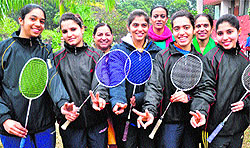 Chandigarh U-19 badminton team in a happy mood after winning the tournament at Sports Complex, Sector 42, Chandigarh, on Wednesday