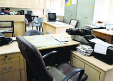 Work at the DCs office suffered due to the strike by the ministerial staff in Ludhiana on Wednesday.