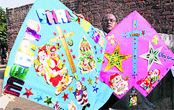 Kite-maker Jagmohan Kanojia makes kites for the coming Lohri festival in Amritsar. Kites, especially big ones, are in huge demand for the Lohri festival