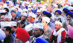 A crowded AAP meeting held in Amritsar on Thursday