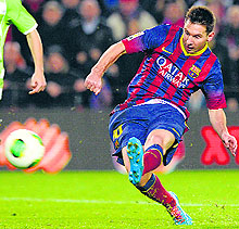 Lionel Messis brace helped Barcelona cruise towards the quarterfinals of the Copa del Rey with a 4-0 win over Getafe