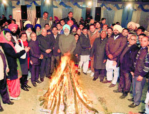 BJP and SAD leaders celebrated Lohri along with their supporters in Amritsar on Friday.