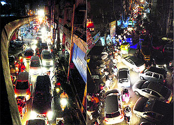 Traffic jams at Bhadaur House and Deepak Cinema Road in Ludhiana are a common sight