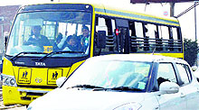 In the absence of any CBSE circular, school buses continue to ply without the Global Positioning System in Ludhiana