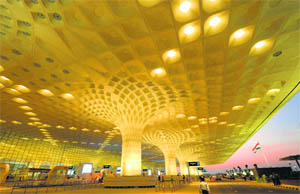 The new T-2 terminal of the Chhatrapati Shivaji International Airport in Mumbai.