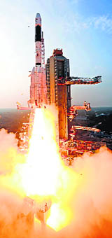 The historic launch of GSLV-D5 at Sriharikota on January 5.