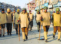Curfew in Srinagar after the hanging of Afzal Guru.