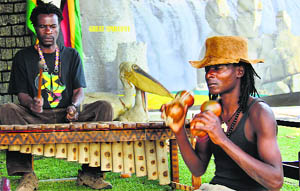 Local artistes playing Mbira music