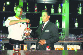The newly opened bar at Park Plaza