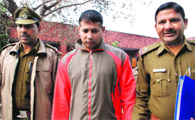 Accused in police custody in Panchkula.