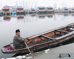 The Dal Lake in Srinagar.