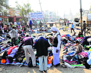 Encroachments have eaten into Meerut Road in Panipat, hampering the smooth flow of traffic.