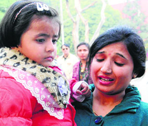 Kiran got upset after her daughter failed to get admission to Sacred Heart School, Sector 26, through the draw of lots held in Chandigarh on Wednesday