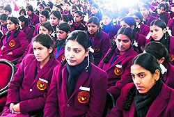 A section of the students at the function