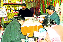 A medical team raids quack Raj Mehtas clinic at Mahajan Mohalla in Rohtak on Wednesday