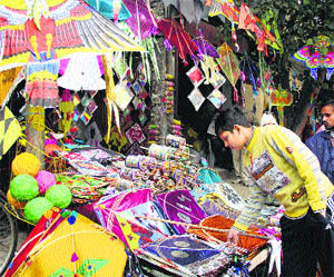A kite shop in Jalandhar. 