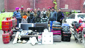 The accused in police custody in Jalandhar on Wednesday. 