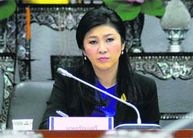 Yingluck Shinawatra, Caretaker PM
