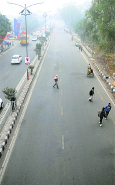 The eight-laning of Ferozepur Road in Ludhiana hangs fire.