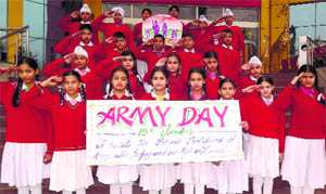 Students of Spring Dale Senior Secondary Public School celebrate Army Day. 