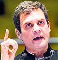 Congress vice-president Rahul Gandhi at the AICC meeting in New Delhi on Friday