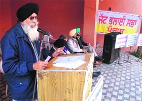 The convention in progress at Teachers Home in Bathinda on Sunday