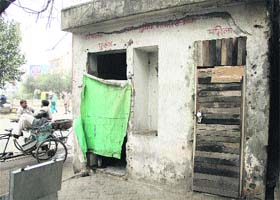 Public toilets in bad shape near the GPO Jalandhar. Their condition points to the state of civic amenities in this bustling city