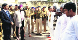 UT Home Secretary Anil Kumar at the Model Jail in Chandigarh. A Tribune photograph