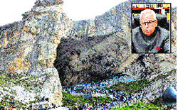 The yatra schedule was finalised by Governor NN Vohra in Delhi on Monday. (inset) A file photo of the Amarnath cave shrine in south Kashmir. 