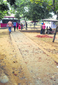 The Students Home area in a neglected state at Punjab Agricultural University. 