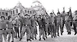 Cadets of the Kapurthala Sainik School celebrate their success