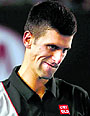 Djokovic looks dejected