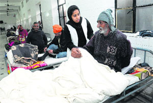 Ram Lubhaya at the local Pingla Ghar in Jalandhar on Wednesday.