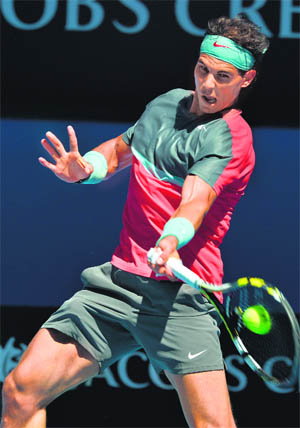 Nadal had to fight hard to advance.