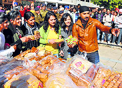 Harbhajan Singh on the sets of Mission Sapne