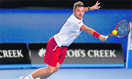 Stanislas Wawrinka beat Tomas Berdych 6-3 6-7(1) 7-6(3) 7-6(4) in their semifinal on Thursday.