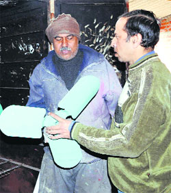 Technicians making fans at a factory in Amritsar. 