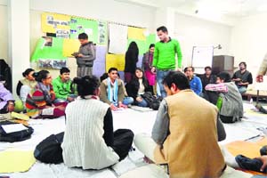 India, the youngest country in the world, has 50 per cent of its population below 25. Absent from the political discourse, the youth do not get an opportunity to register their concern Photo: Prachar