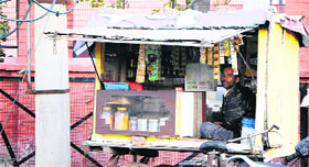 A Tobacco shop near an educational institute on Majitha road in Amritsar.