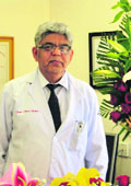 Dr Amod Gupta at his office in the PGI, Chandigarh