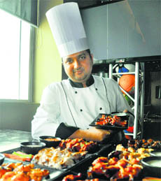 Chef Deepak Chhimwal cooks up a variety of dishes
