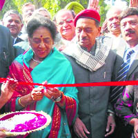 Union Minister Santosh Chowdhary inaugurates the Ayush Health Fair in Phagwara on Tuesday.