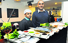 Aditya Prabhu (right) at Gourmet Nine