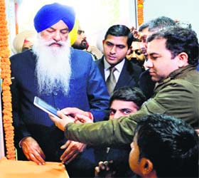Transport Minister Ajit Singh Kohar inaugurates the online system of learner's licence on Thursday